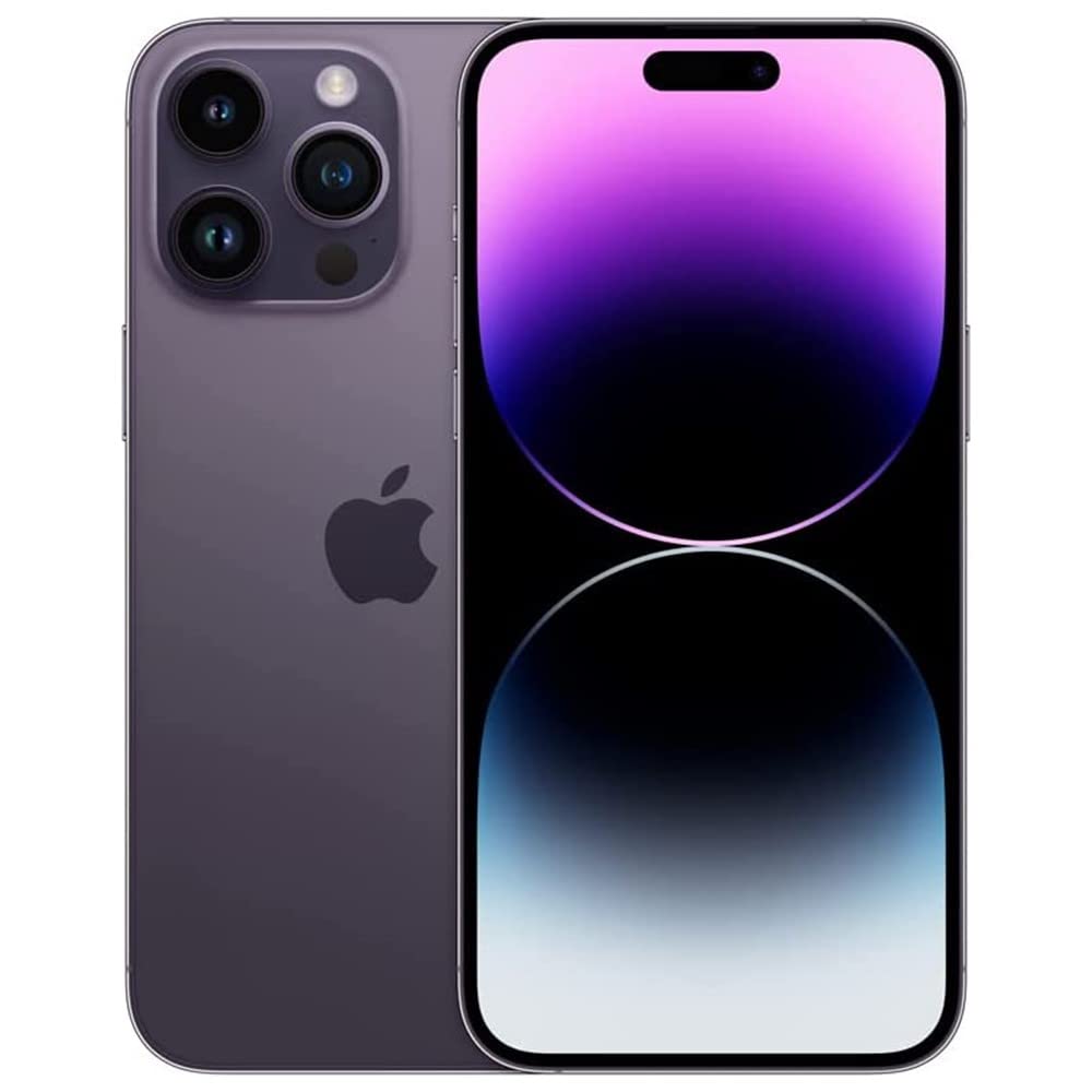 Apple iPhone 14 Pro Max, 256GB, Deep Purple - Unlocked (Renewed)