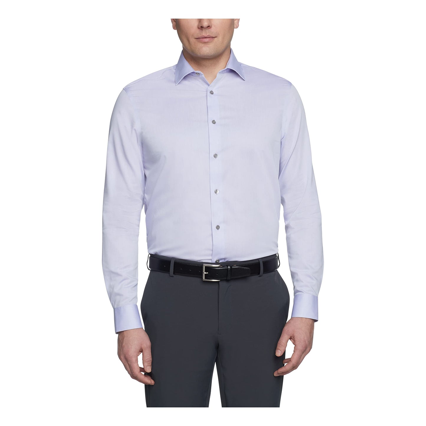 Calvin Klein Men's Dress Shirt Regular Fit Non Iron Herringbone