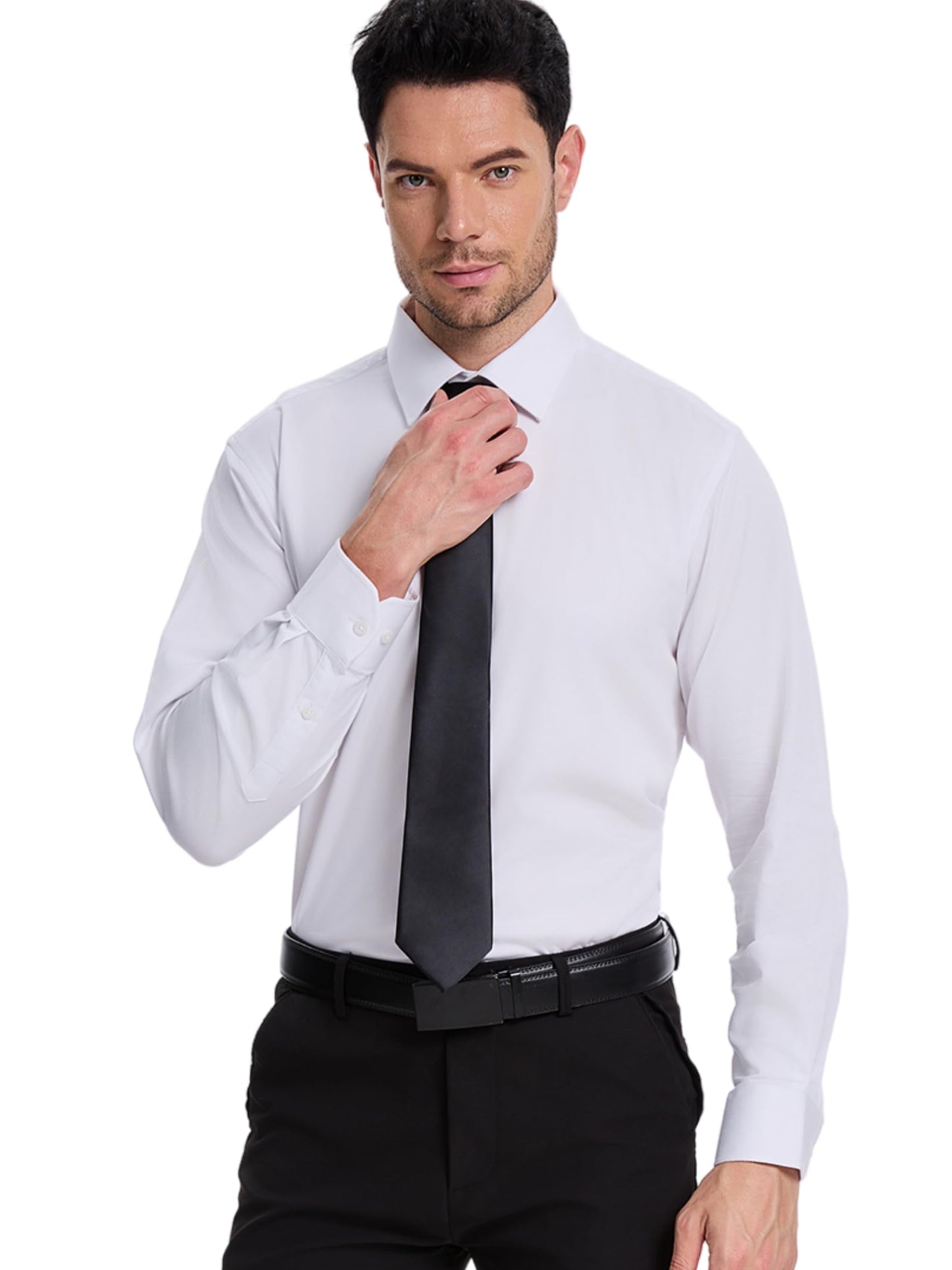 Men’s Dress Shirt Stretch Stain Shield Button Down Shirt Long Sleeve Button Up Shirt