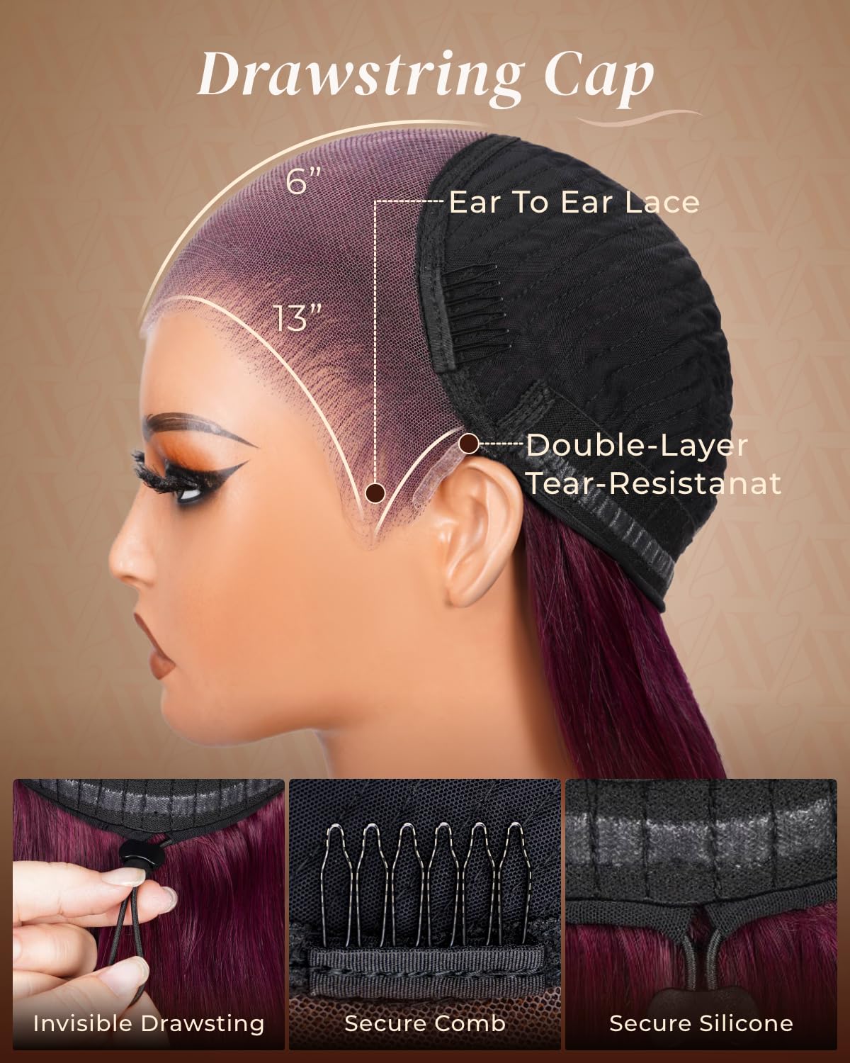 Arabella 13x6 HD Lace Body Wave Glueless Wigs Human Hiar Pre Plucked Pre Cut 210% Density Ear to Ear Full Lace Closure Wear and Go Wig Pre Everything Bleached Knots 20 inches