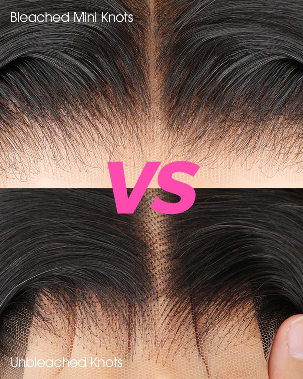 BGM GIRL 9x6 M Cap Glueless Kinky Straight Wig Human Hair Pre Bleached Knots Pre Cut HD Lace 180% Density Natural Black Wear Go Wig for Women Pre Plucked Invisible Lace 18 Inch