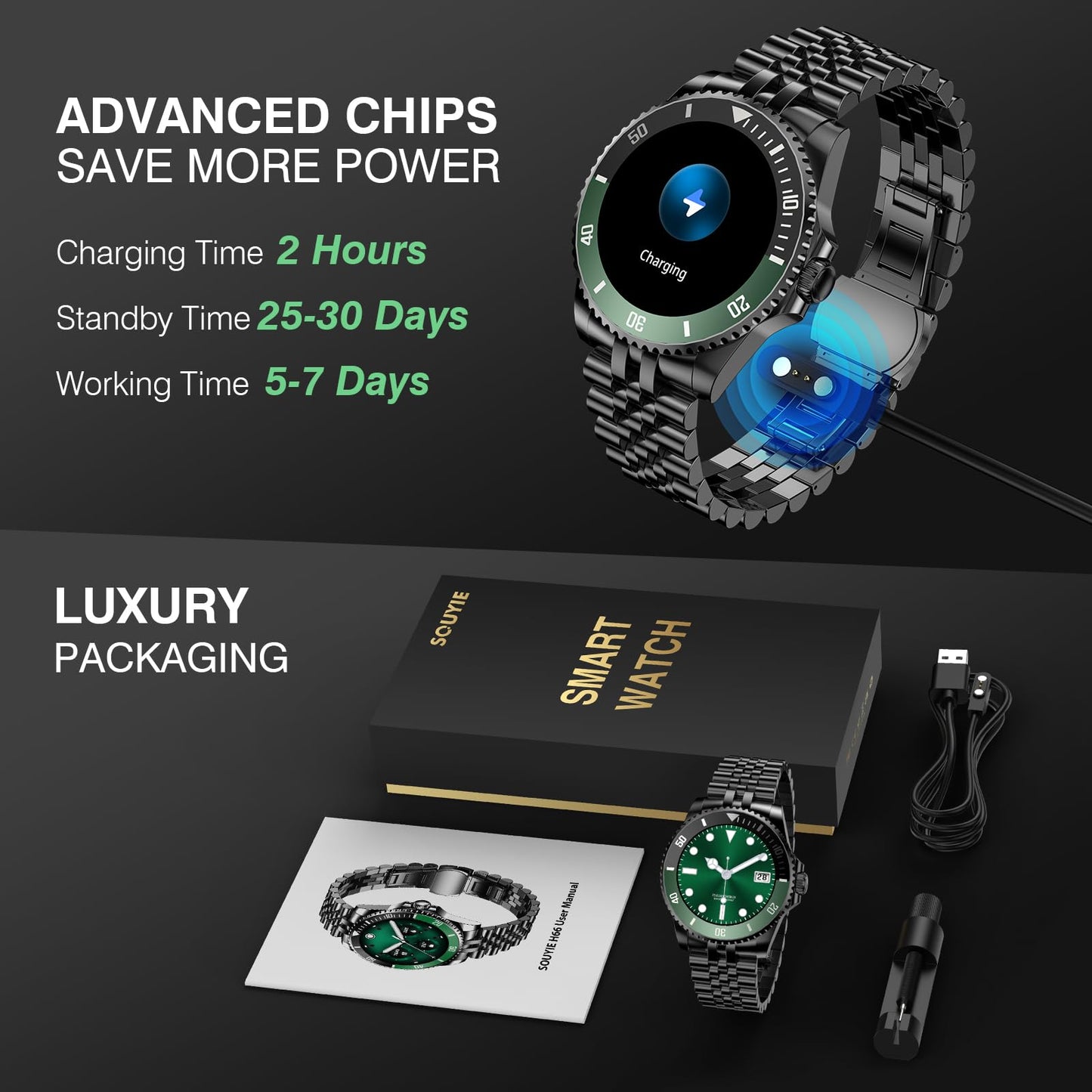 2025 DA GPT Smart Watch with Bluetooth Call,1.19-inch AMOLED Display, 24/7 Heart Rate, Blood Oxygen, Blood Pressure, Sleep Monitor, 107 Sports Fitness Tracker, Compatible Android and iOS Silver Gold