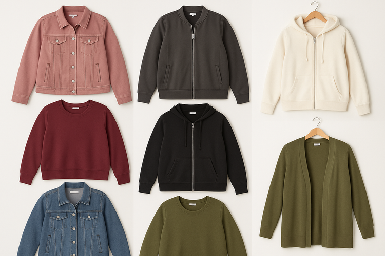 Curvy Jackets and Sweatshirts