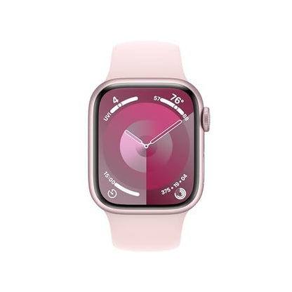 Apple Watch Series 9 [GPS 45mm] Midnight Aluminum Case with Midnight Sport Band, S/M (Renewed)