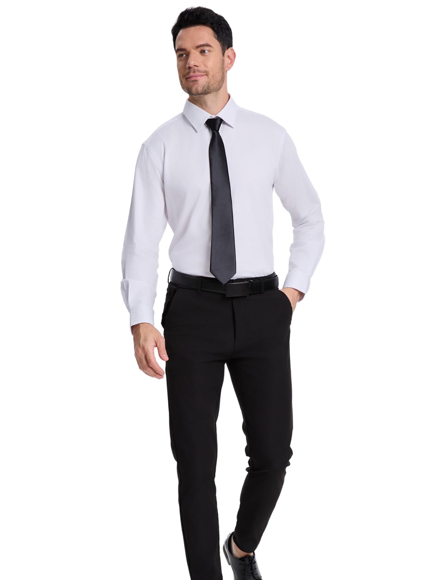 Men’s Dress Shirt Stretch Stain Shield Button Down Shirt Long Sleeve Button Up Shirt