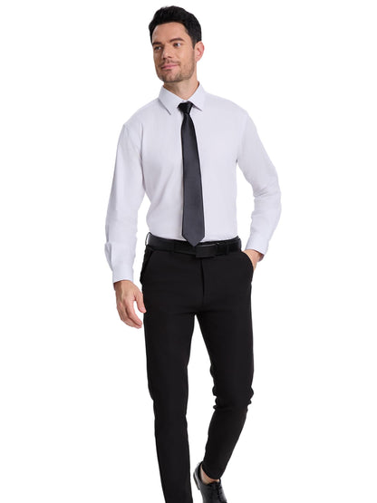 Men’s Dress Shirt Stretch Stain Shield Button Down Shirt Long Sleeve Button Up Shirt