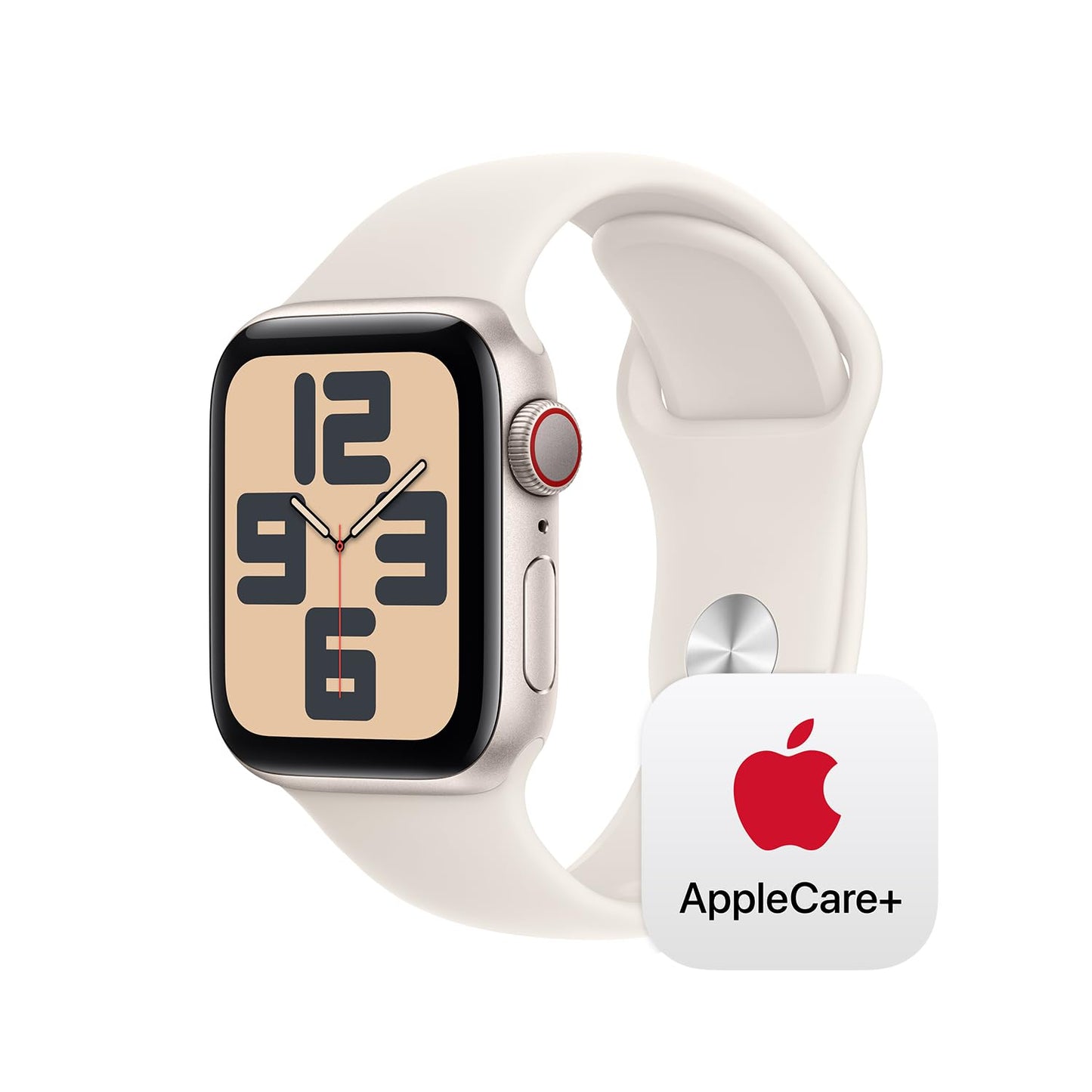 Apple Watch SE (2nd Gen) [GPS 40mm] Smartwatch with Starlight Aluminum Case with Starlight Sport Band S/M. Fitness and Sleep Trackers, Crash Detection, Heart Rate Monitor, Retina Display