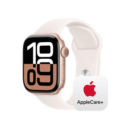 Apple Watch Series 10 [GPS 42mm case] Smartwatch with Jet Black Aluminium Case with Black Sport Band - S/M. Fitness Tracker, ECG App, Always-On Retina Display, Water Resistant