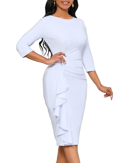 3/4 Sleeve Ruffle Vintage