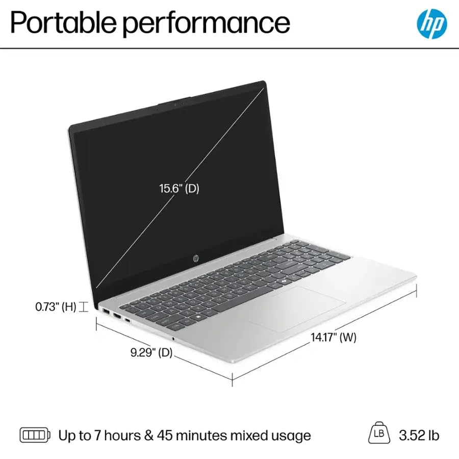 HP 14 Laptop, Intel Celeron N4020, 4 GB RAM, 64 GB Storage, 14-inch Micro-edge HD Display, Windows 11 Home, Thin & Portable, 4K Graphics, One Year of Microsoft 365 (14-dq0040nr, Snowflake White)