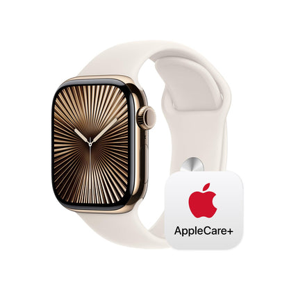 Apple Watch Series 10 [GPS 42mm case] Smartwatch with Jet Black Aluminium Case with Black Sport Band - S/M. Fitness Tracker, ECG App, Always-On Retina Display, Water Resistant