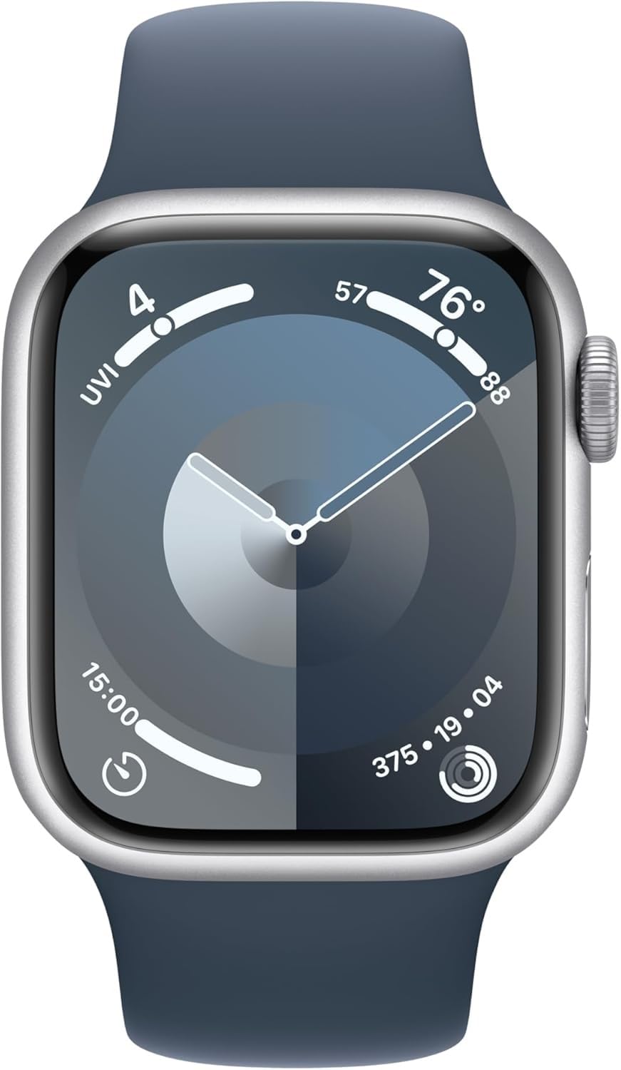 Apple Watch Series 9 [GPS 45mm] Midnight Aluminum Case with Midnight Sport Band, S/M (Renewed)