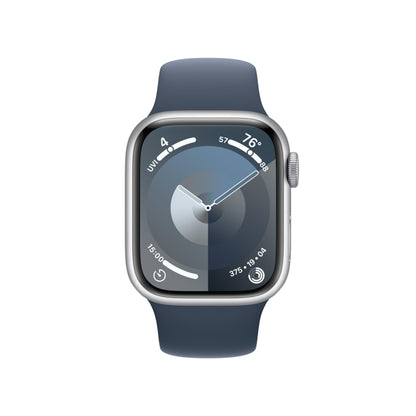 Apple Watch Series 9 [GPS 45mm] Midnight Aluminum Case with Midnight Sport Band, S/M (Renewed)