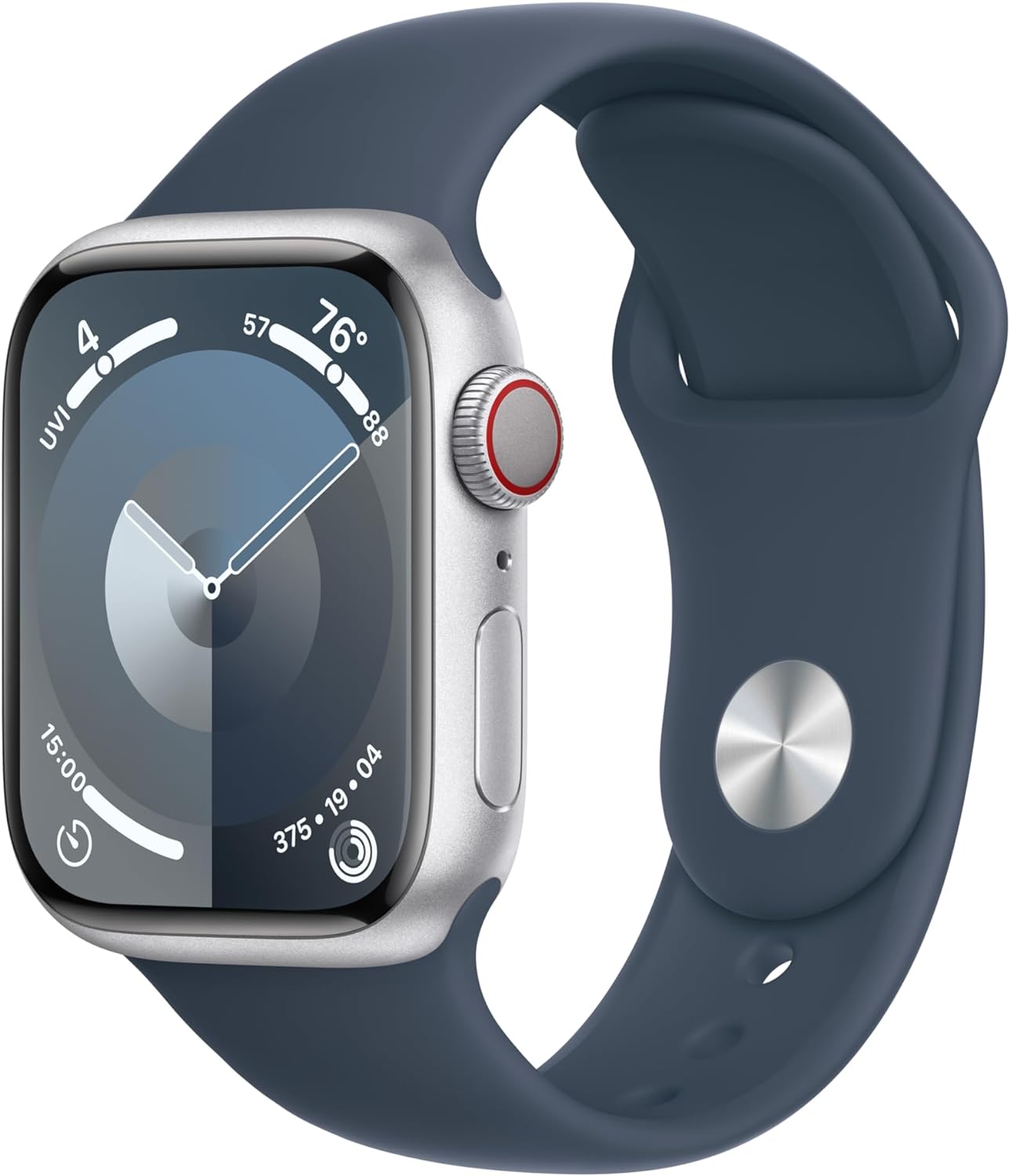 Apple Watch Series 9 [GPS 45mm] Midnight Aluminum Case with Midnight Sport Band, S/M (Renewed)