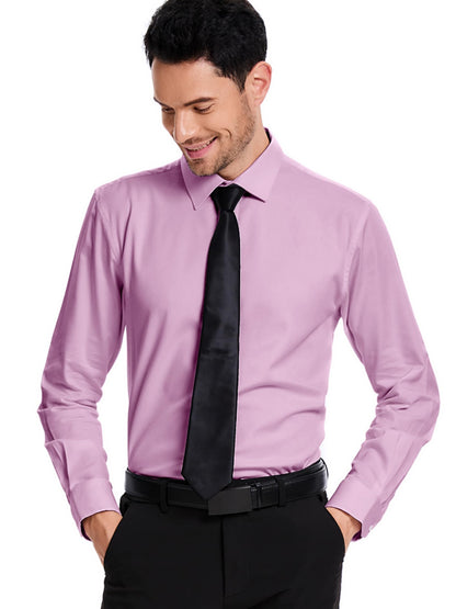 Men’s Dress Shirt Stretch Stain Shield Button Down Shirt Long Sleeve Button Up Shirt