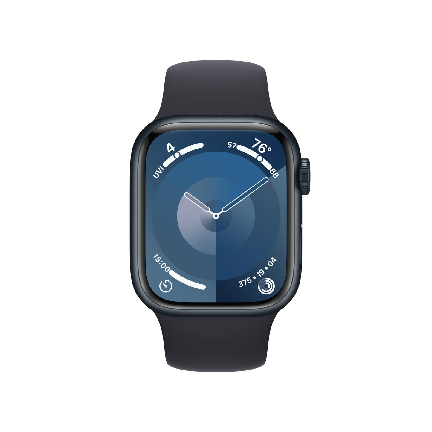 Apple Watch Series 9 [GPS 45mm] Midnight Aluminum Case with Midnight Sport Band, S/M (Renewed)