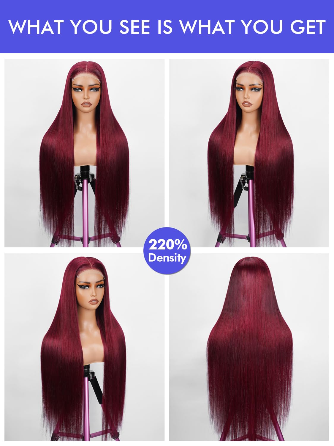 30 Inch 5x5 HD Lace Closure Wigs Human Hair 220 Density Wear and Go Glueless Wigs Human Hair Pre Plucked Pre Cut with Baby Hair Bleached Knots 12A Ready to Wear Straight Wigs for Beginners