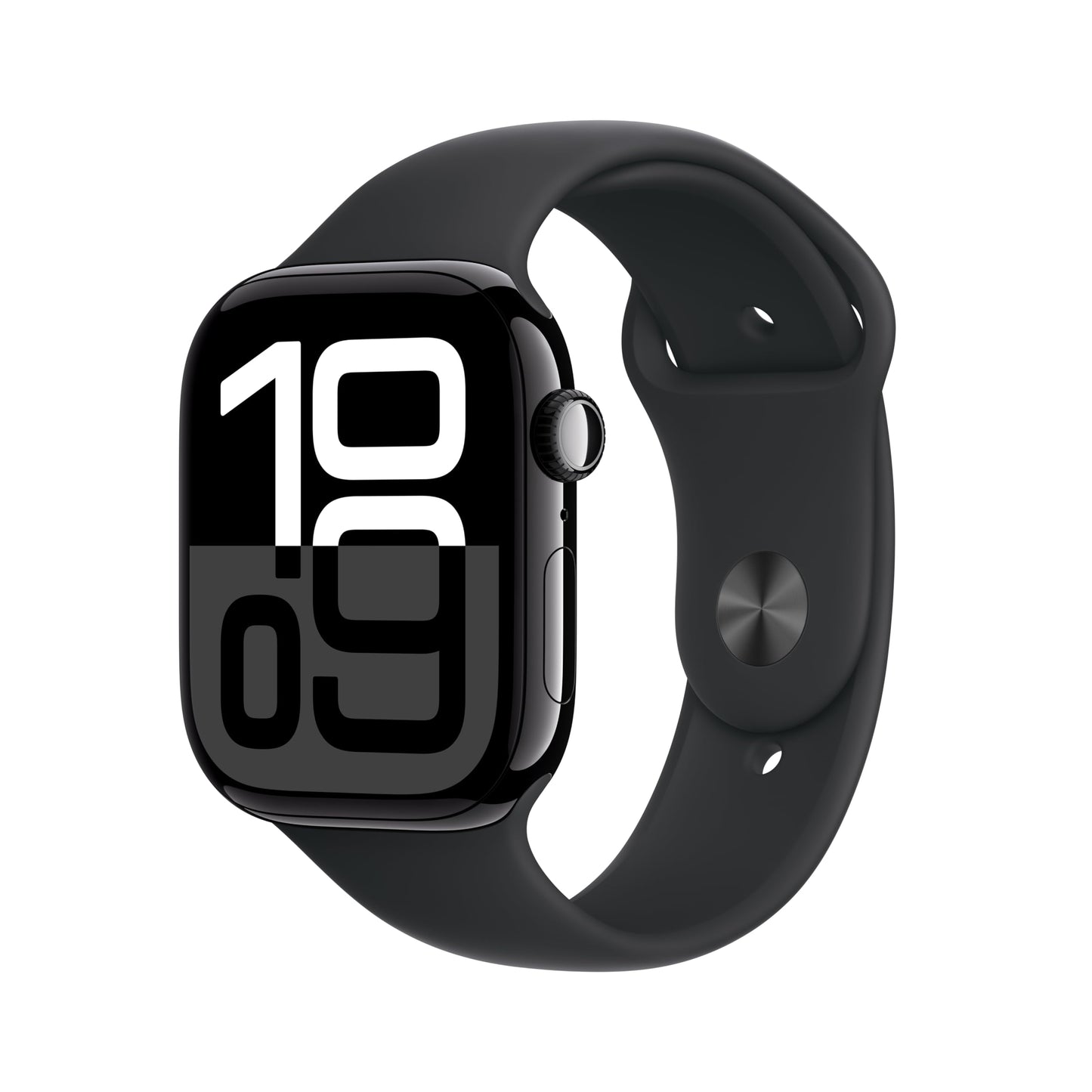 Apple Watch Series 10 [GPS 42mm case] Smartwatch with Jet Black Aluminium Case with Black Sport Band - S/M. Fitness Tracker, ECG App, Always-On Retina Display, Water Resistant