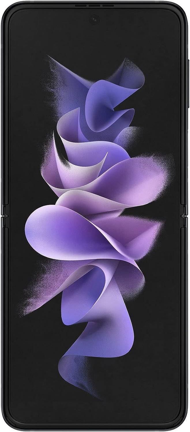 SAMSUNG Galaxy Z Flip 3 5G, US Version, 128GB, Phantom Black - Unlocked (Renewed)