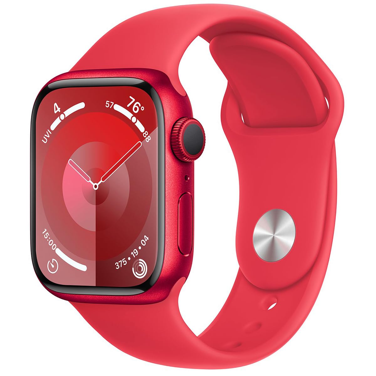 Apple Watch Series 9 [GPS 45mm] Midnight Aluminum Case with Midnight Sport Band, S/M (Renewed)