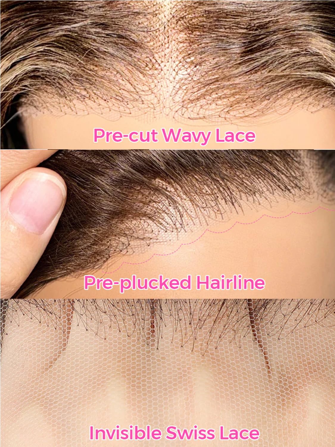 BGM GIRL 9x6 M Cap Glueless Kinky Straight Wig Human Hair Pre Bleached Knots Pre Cut HD Lace 180% Density Natural Black Wear Go Wig for Women Pre Plucked Invisible Lace 18 Inch