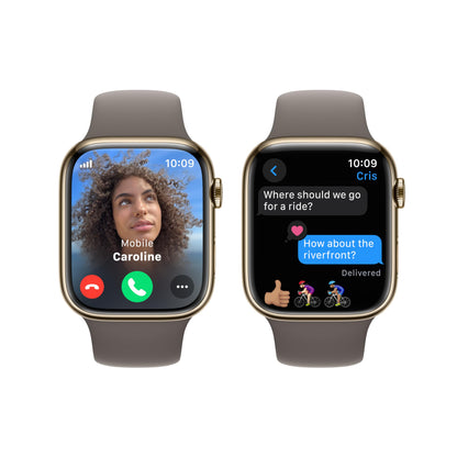 Apple Watch Series 9 [GPS 45mm] Midnight Aluminum Case with Midnight Sport Band, S/M (Renewed)