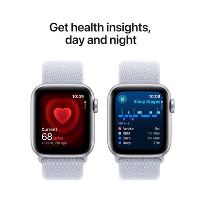 Apple Watch SE (2nd Gen) [GPS 40mm] Smartwatch with Starlight Aluminum Case with Starlight Sport Band S/M. Fitness and Sleep Trackers, Crash Detection, Heart Rate Monitor, Retina Display