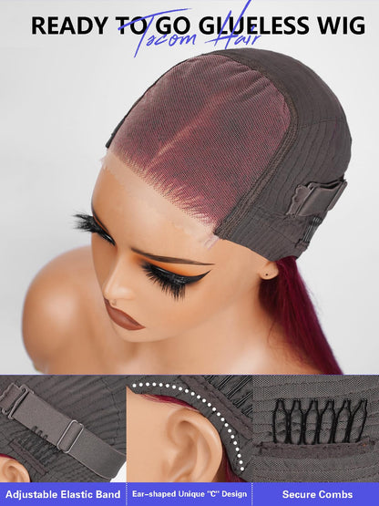 30 Inch 5x5 HD Lace Closure Wigs Human Hair 220 Density Wear and Go Glueless Wigs Human Hair Pre Plucked Pre Cut with Baby Hair Bleached Knots 12A Ready to Wear Straight Wigs for Beginners