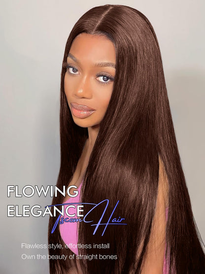 30 Inch 5x5 HD Lace Closure Wigs Human Hair 220 Density Wear and Go Glueless Wigs Human Hair Pre Plucked Pre Cut with Baby Hair Bleached Knots 12A Ready to Wear Straight Wigs for Beginners