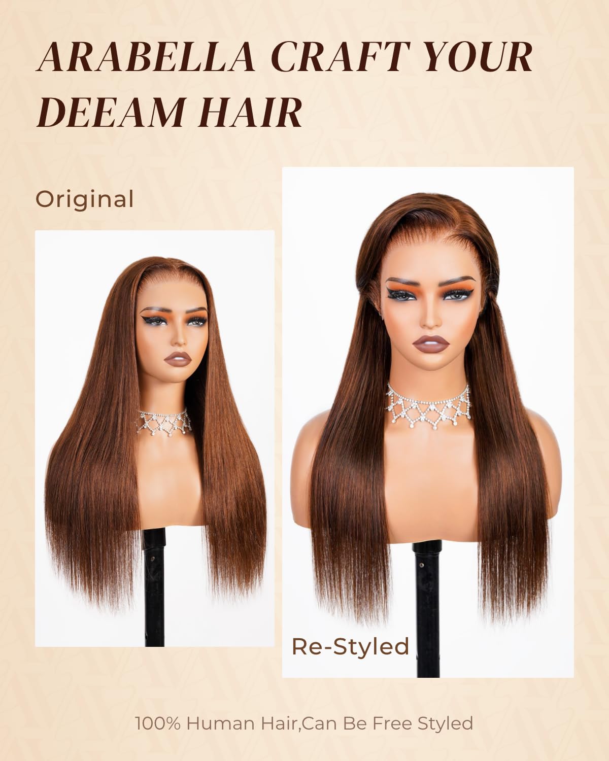 Arabella 13x6 HD Lace Body Wave Glueless Wigs Human Hiar Pre Plucked Pre Cut 210% Density Ear to Ear Full Lace Closure Wear and Go Wig Pre Everything Bleached Knots 20 inches
