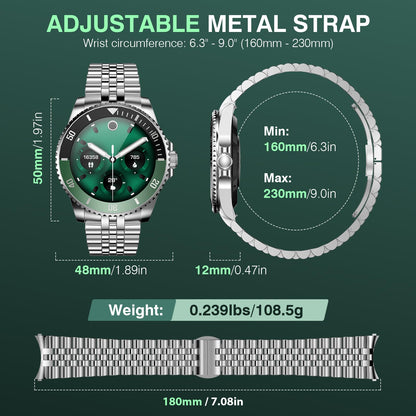 2025 DA GPT Smart Watch with Bluetooth Call,1.19-inch AMOLED Display, 24/7 Heart Rate, Blood Oxygen, Blood Pressure, Sleep Monitor, 107 Sports Fitness Tracker, Compatible Android and iOS Silver Gold