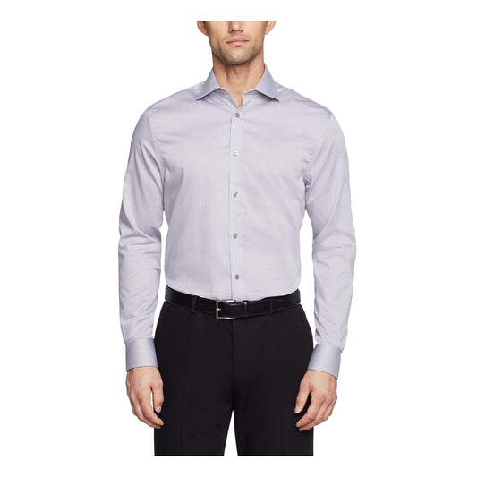 Calvin Klein Men's Dress Shirt Regular Fit Non Iron Herringbone
