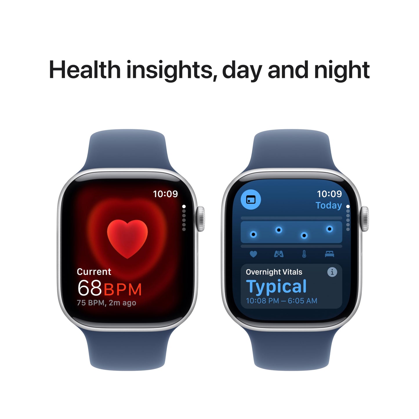 Apple Watch Series 10 [GPS 42mm case] Smartwatch with Jet Black Aluminium Case with Black Sport Band - S/M. Fitness Tracker, ECG App, Always-On Retina Display, Water Resistant
