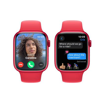 Apple Watch Series 9 [GPS 45mm] Midnight Aluminum Case with Midnight Sport Band, S/M (Renewed)
