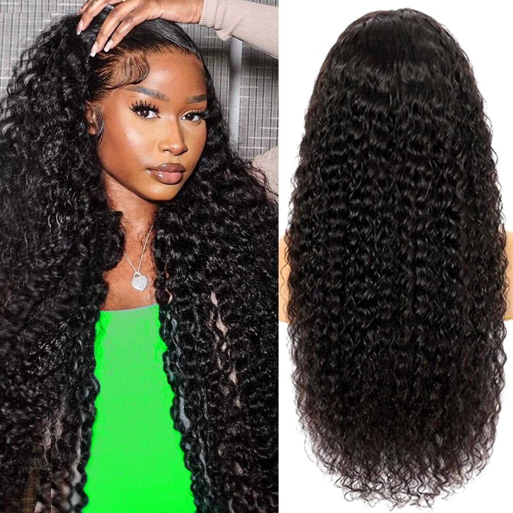 30 Inch Deep Wave Lace Front Wig – 13x6 HD Transparent, 200% Density Human Hair, Pre-Plucked Glueless Water Wave Wig