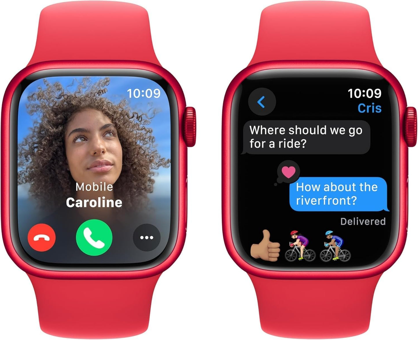 Apple Watch Series 9 [GPS 45mm] Midnight Aluminum Case with Midnight Sport Band, S/M (Renewed)