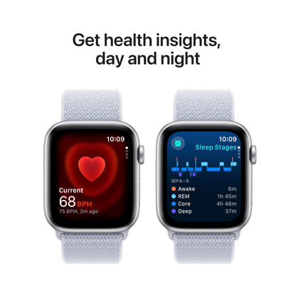 Apple Watch SE (2nd Gen) [GPS 40mm] Smartwatch with Starlight Aluminum Case with Starlight Sport Band S/M. Fitness and Sleep Trackers, Crash Detection, Heart Rate Monitor, Retina Display