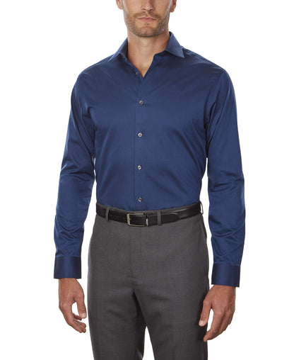 Calvin Klein Men's Dress Shirt Regular Fit Non Iron Herringbone