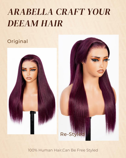 Arabella 13x6 HD Lace Body Wave Glueless Wigs Human Hiar Pre Plucked Pre Cut 210% Density Ear to Ear Full Lace Closure Wear and Go Wig Pre Everything Bleached Knots 20 inches