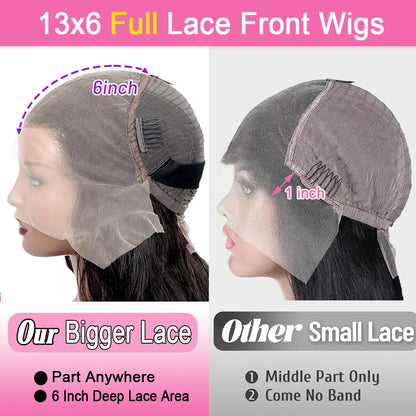 13x6 Body Wave Lace Front Wigs Human Hair Pre Plucked 180 Density HD Transparent Lace Frontal Wigs Human Hair for Women Glueless Wigs Human Hair with Baby Hair 26Inch