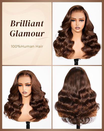 Arabella 13x6 HD Lace Body Wave Glueless Wigs Human Hiar Pre Plucked Pre Cut 210% Density Ear to Ear Full Lace Closure Wear and Go Wig Pre Everything Bleached Knots 20 inches