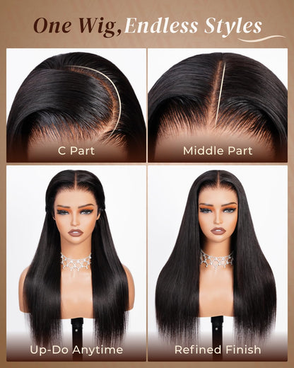 Arabella 13x6 HD Lace Body Wave Glueless Wigs Human Hiar Pre Plucked Pre Cut 210% Density Ear to Ear Full Lace Closure Wear and Go Wig Pre Everything Bleached Knots 20 inches
