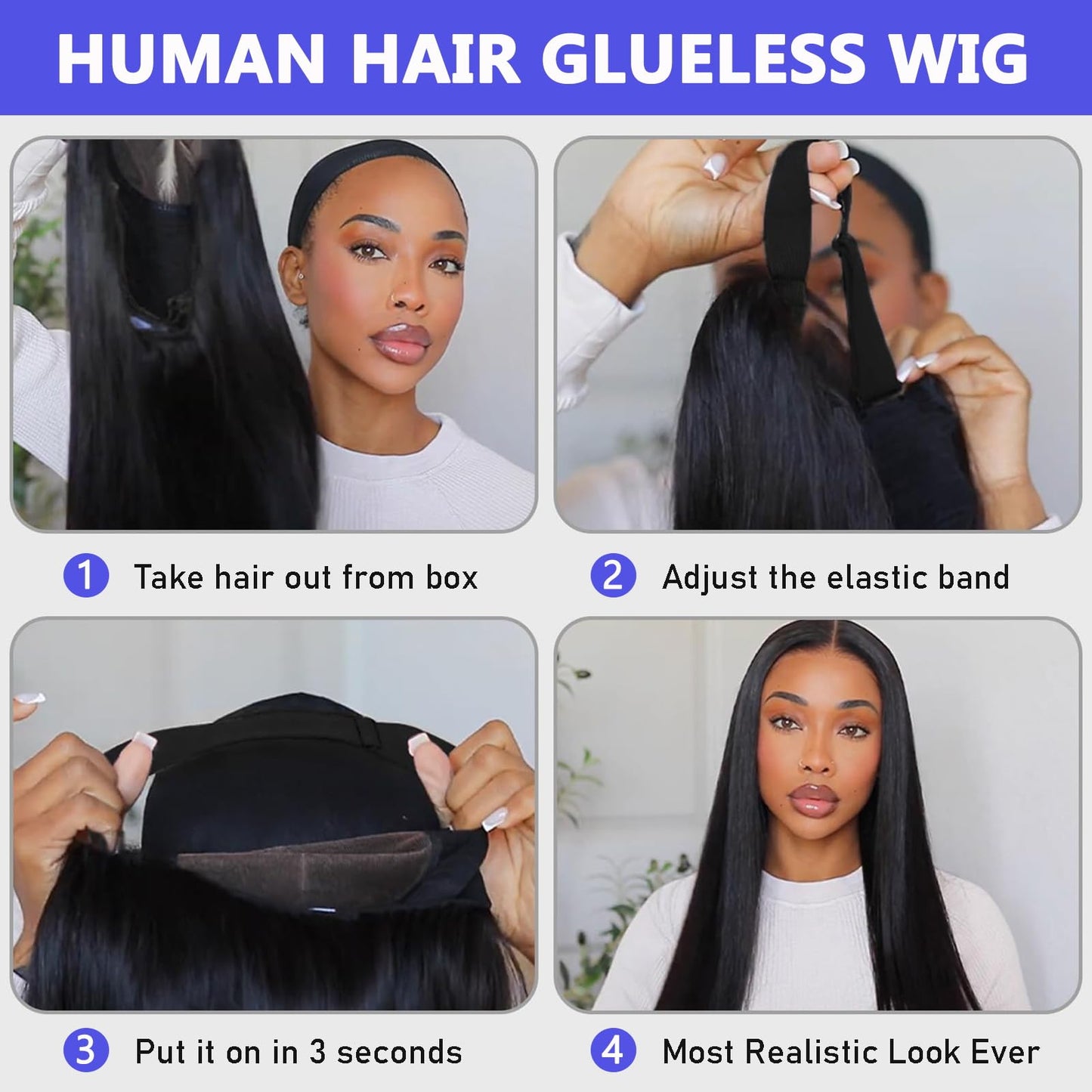 30 Inch 5x5 HD Lace Closure Wigs Human Hair 220 Density Wear and Go Glueless Wigs Human Hair Pre Plucked Pre Cut with Baby Hair Bleached Knots 12A Ready to Wear Straight Wigs for Beginners