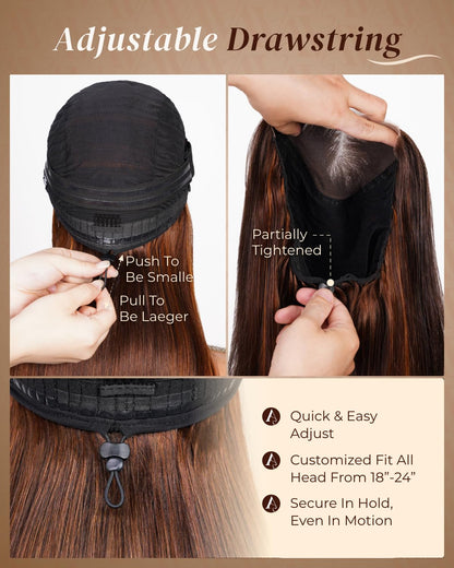 Arabella 13x6 HD Lace Body Wave Glueless Wigs Human Hiar Pre Plucked Pre Cut 210% Density Ear to Ear Full Lace Closure Wear and Go Wig Pre Everything Bleached Knots 20 inches