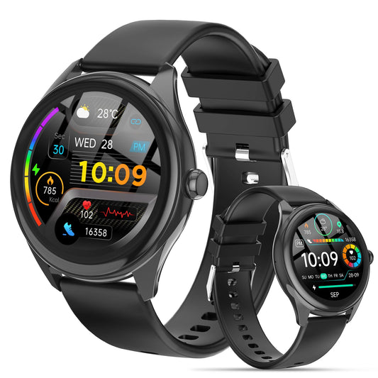 Smart Watches for Women Men, 1.39" HD IPS Touchscreen Smartwatch with 120 Sports Modes, Heart Rate/Sleep Monitor, IP67 Waterproof, Bluetooth Call & Music Control for iPhone/Android (Black)