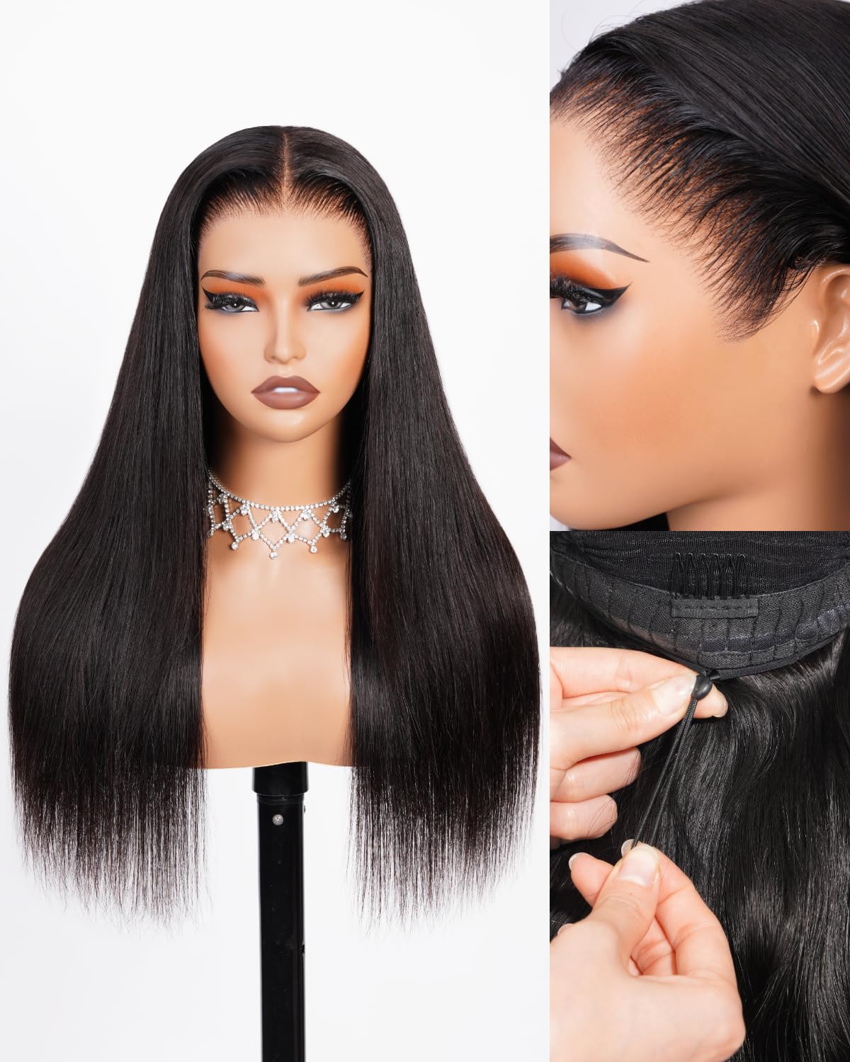 Arabella 13x6 HD Lace Body Wave Glueless Wigs Human Hiar Pre Plucked Pre Cut 210% Density Ear to Ear Full Lace Closure Wear and Go Wig Pre Everything Bleached Knots 20 inches
