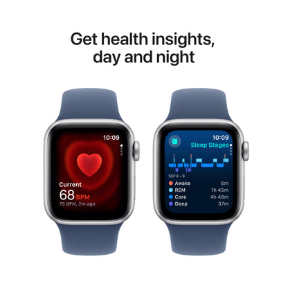 Apple Watch SE (2nd Gen) [GPS 40mm] Smartwatch with Starlight Aluminum Case with Starlight Sport Band S/M. Fitness and Sleep Trackers, Crash Detection, Heart Rate Monitor, Retina Display