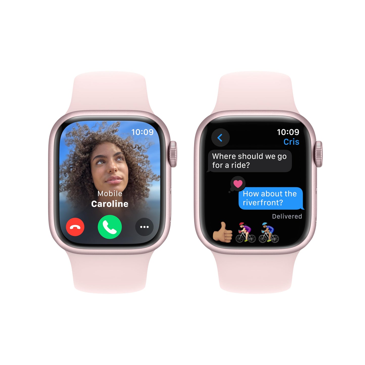 Apple Watch Series 9 [GPS 45mm] Midnight Aluminum Case with Midnight Sport Band, S/M (Renewed)