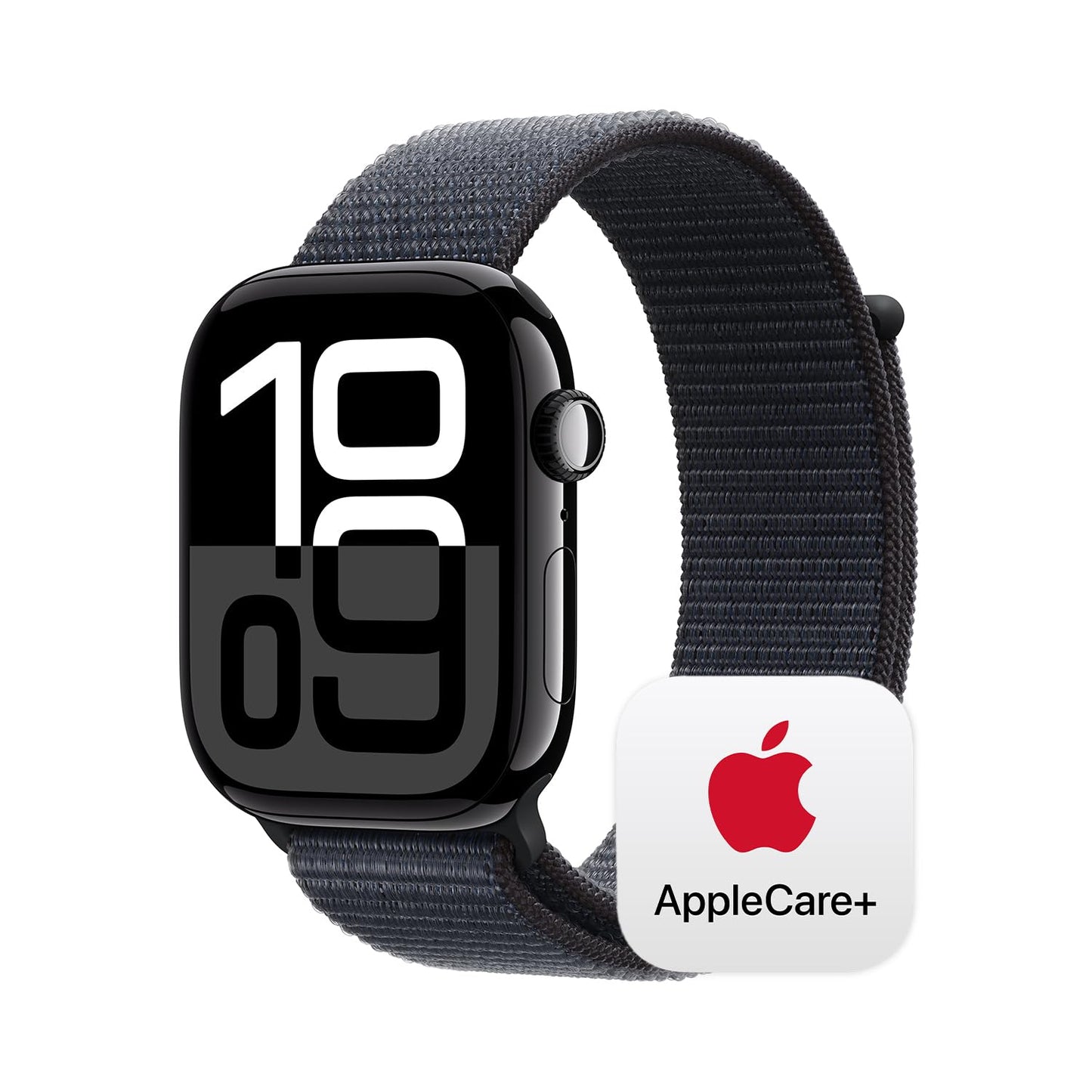 Apple Watch Series 10 [GPS 42mm case] Smartwatch with Jet Black Aluminium Case with Black Sport Band - S/M. Fitness Tracker, ECG App, Always-On Retina Display, Water Resistant