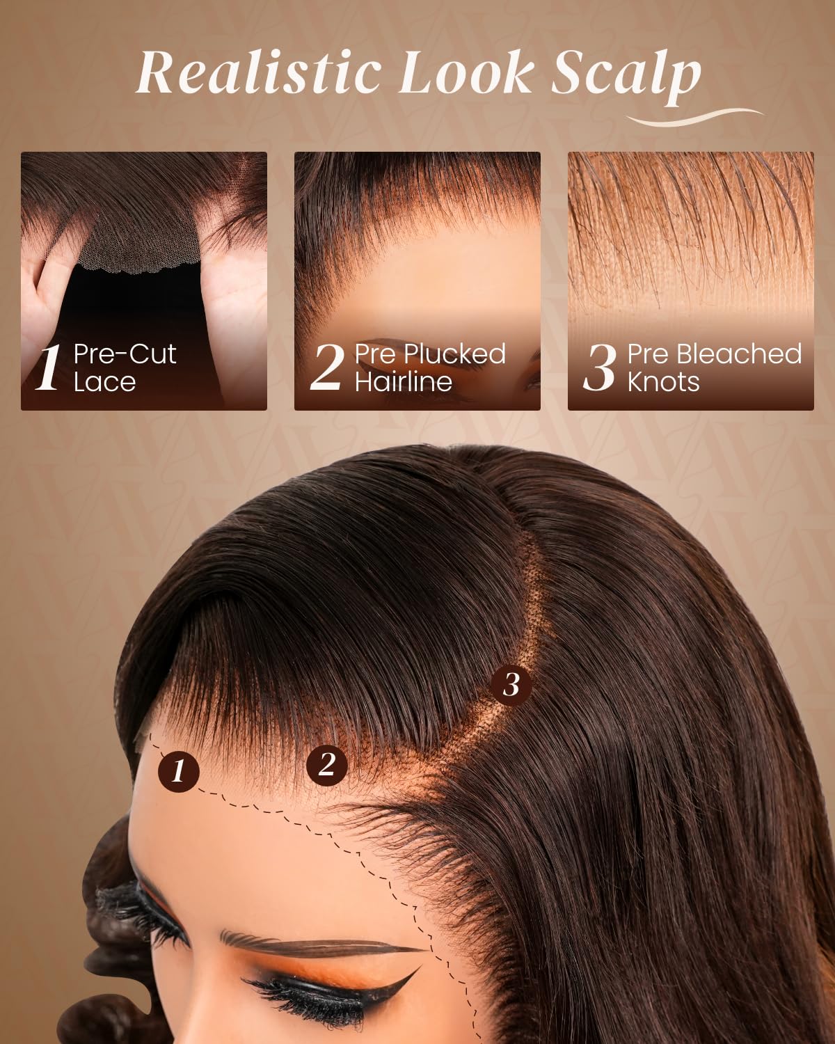 Arabella 13x6 HD Lace Body Wave Glueless Wigs Human Hiar Pre Plucked Pre Cut 210% Density Ear to Ear Full Lace Closure Wear and Go Wig Pre Everything Bleached Knots 20 inches